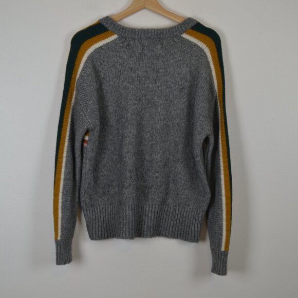 Madewell Wool Alpaca Blend Crewneck Pullover Sweater Womens M Long Sleeve Gray - Picture 4 of 9